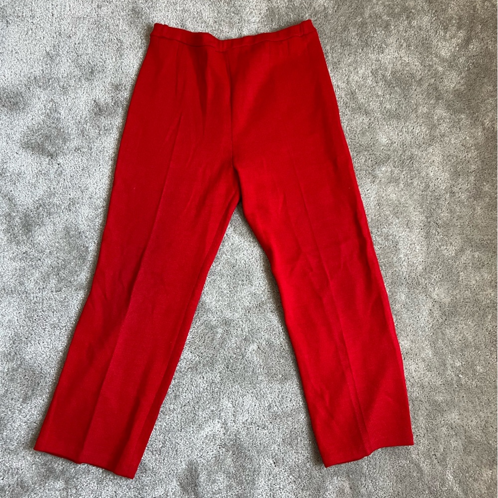 St. John Red Knit Bottoms